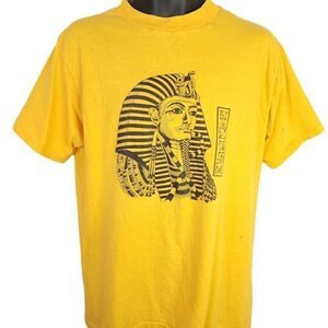 Egyptian Pharoah T Shirt Vintage 90s King Tutankhamun Tut History Mens Large